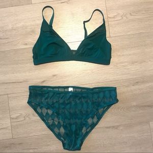 Parade Silky Mesh Matching Bra & Panty Lingerie Set